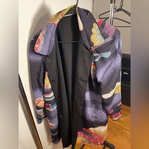Japanese Reversible Tapestry Trench Coat